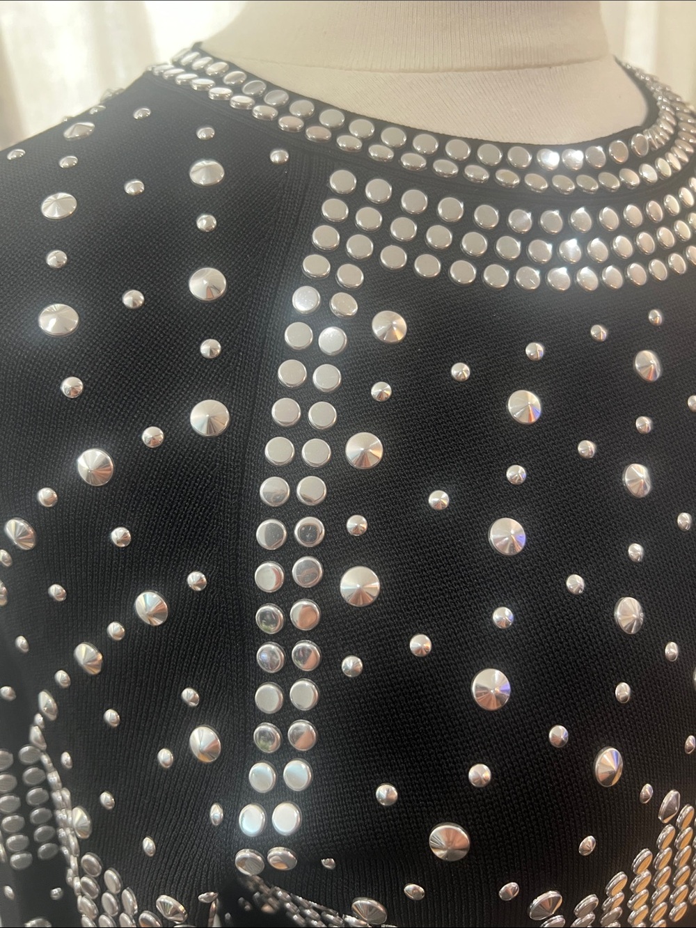 Michael Kors Black Studded Long-Sleeve Dress - Picture 8 of 13